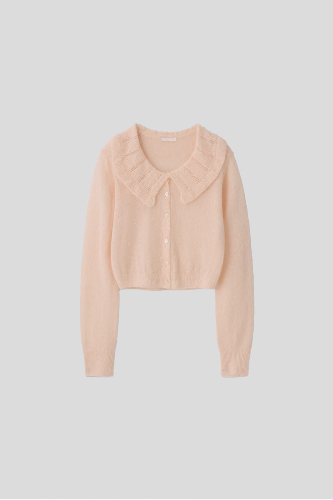 (1st re-stock) T/T Shell collar knit cardigan (apricot)