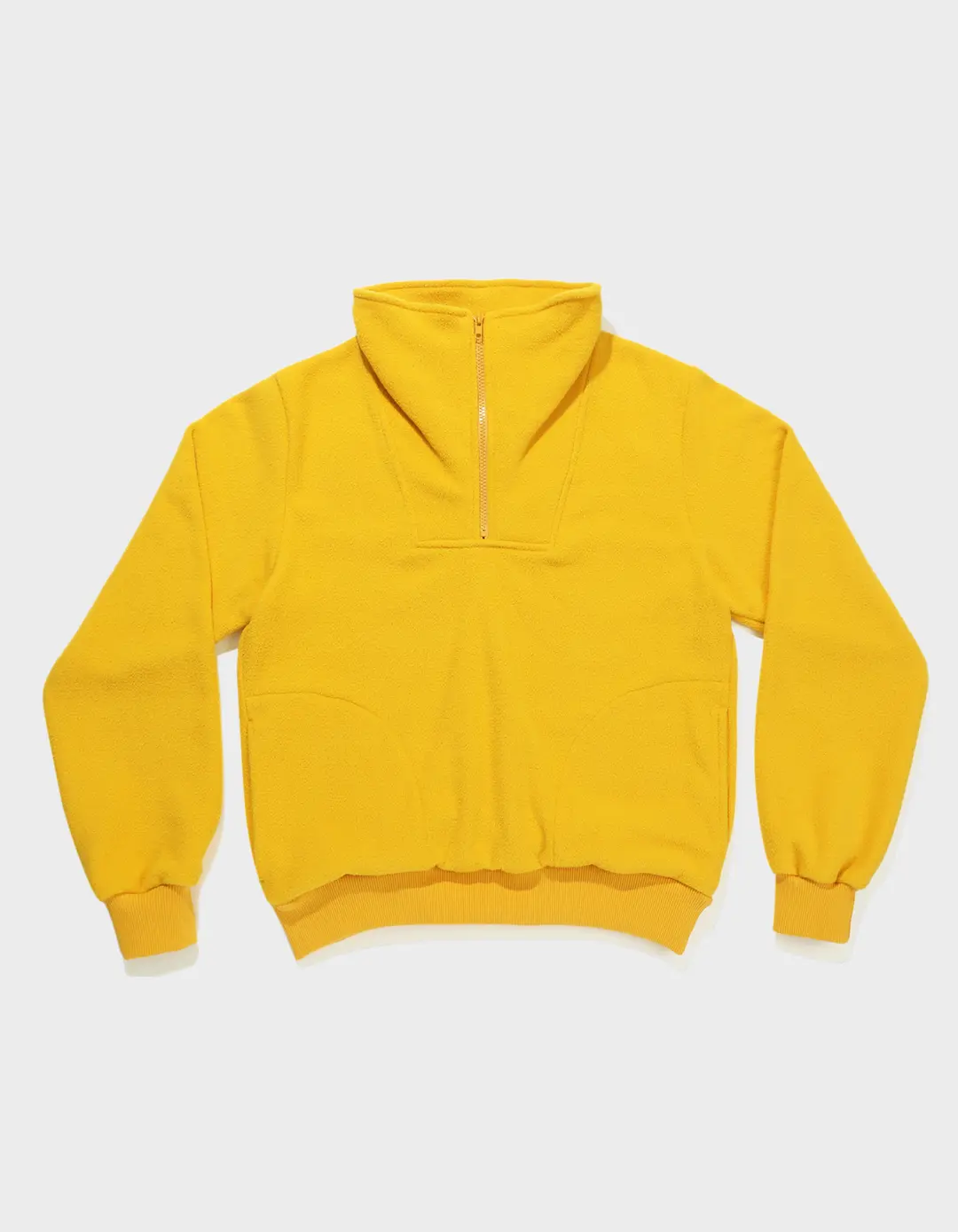 [-50%] 80s Fleece Half Zip up Pullover (Yellow)