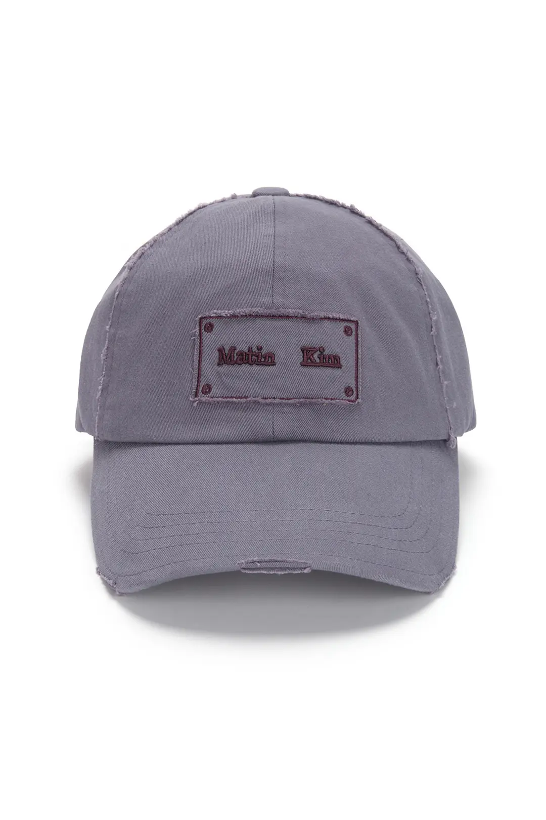 SQUARE LOGO CUTOUT BALL CAP IN PURPLE