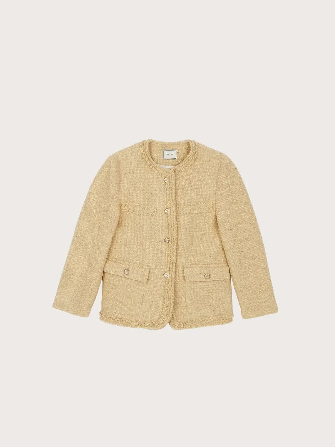 사만다 울 트위드 자켓(누빔안감 3온스)[YELLOW]*오늘 출발