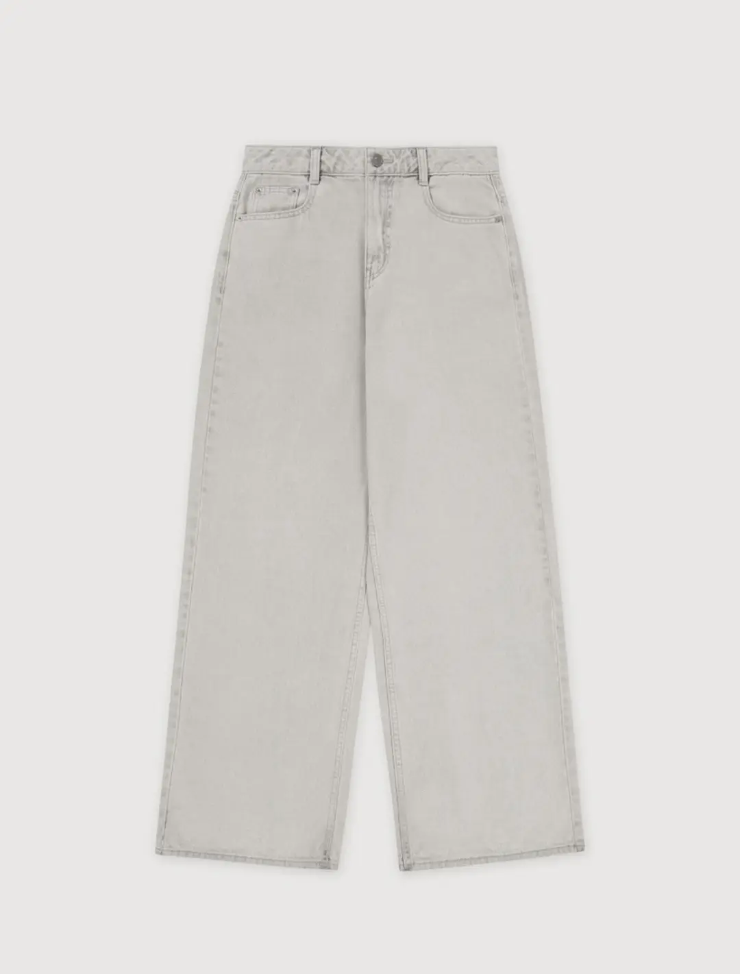 CLASSIC MID-RISE DENIM PANTS [GREY]