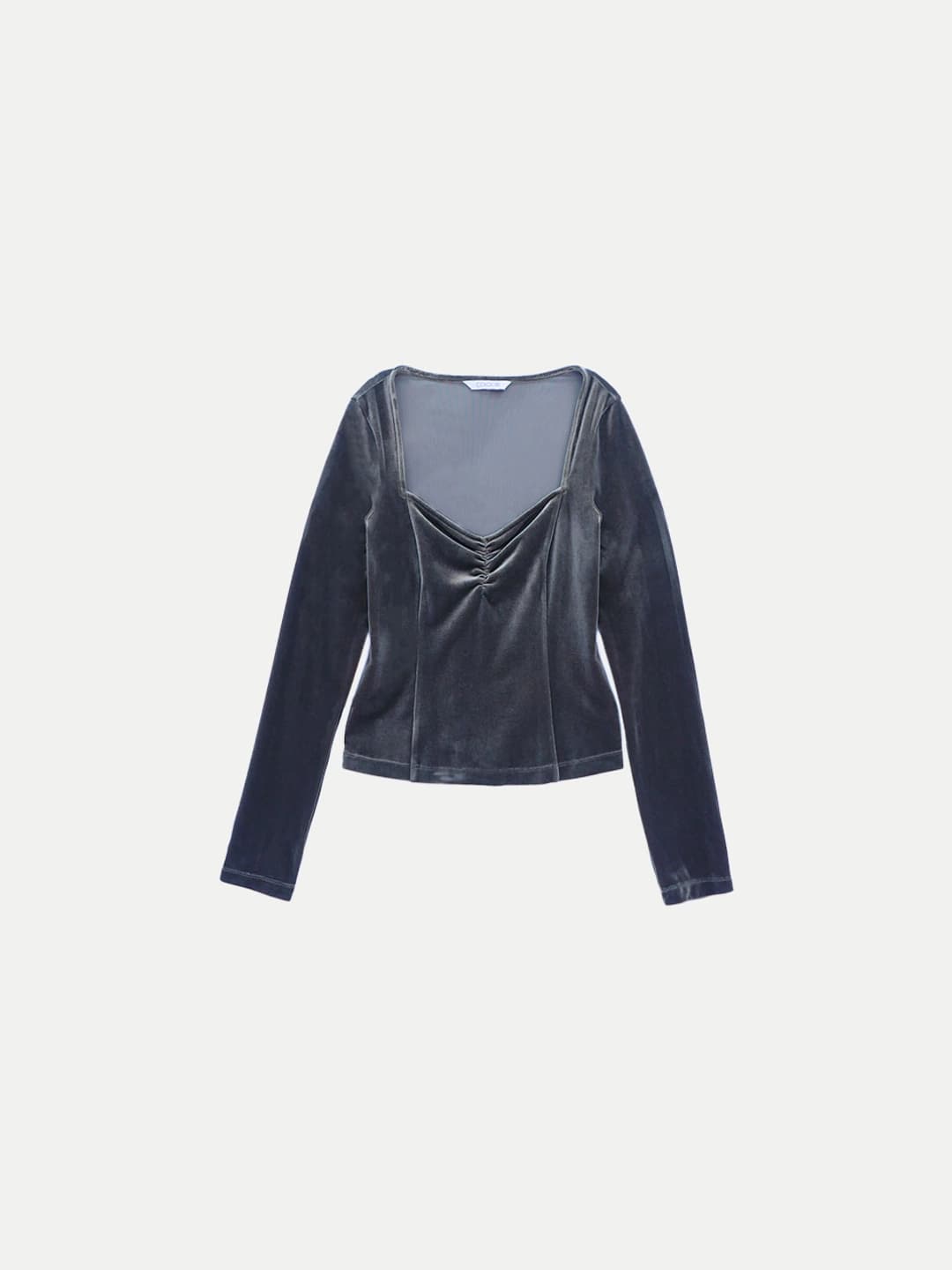 AFTERGLOW VELVET LONG SLEEVE TEAL BLUE